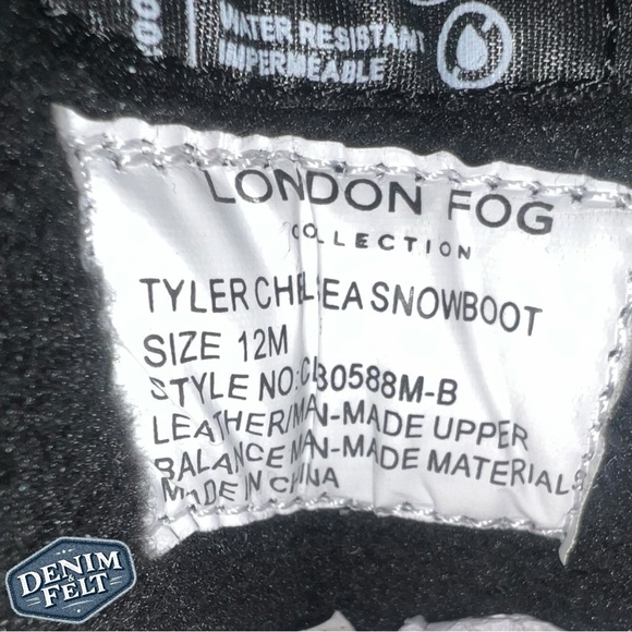 London Fog Men’s Black Tyler Snow Chelsea Boots | NEW/NIB!!❄️☃️🏂 - Picture 13 of 14